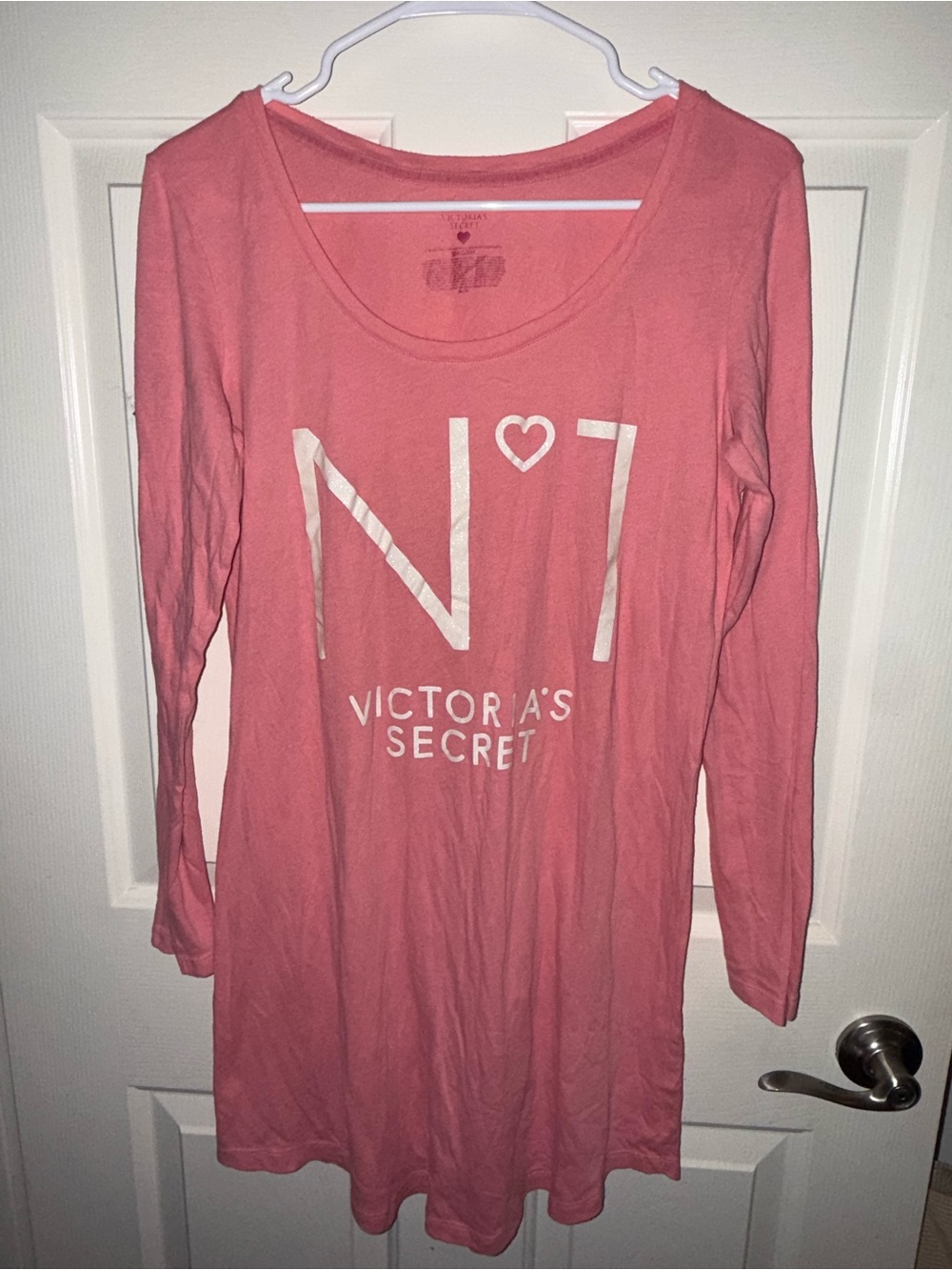 Victoria's Secret Pink Long-Sleeve N°1 Sleep Tee Dress